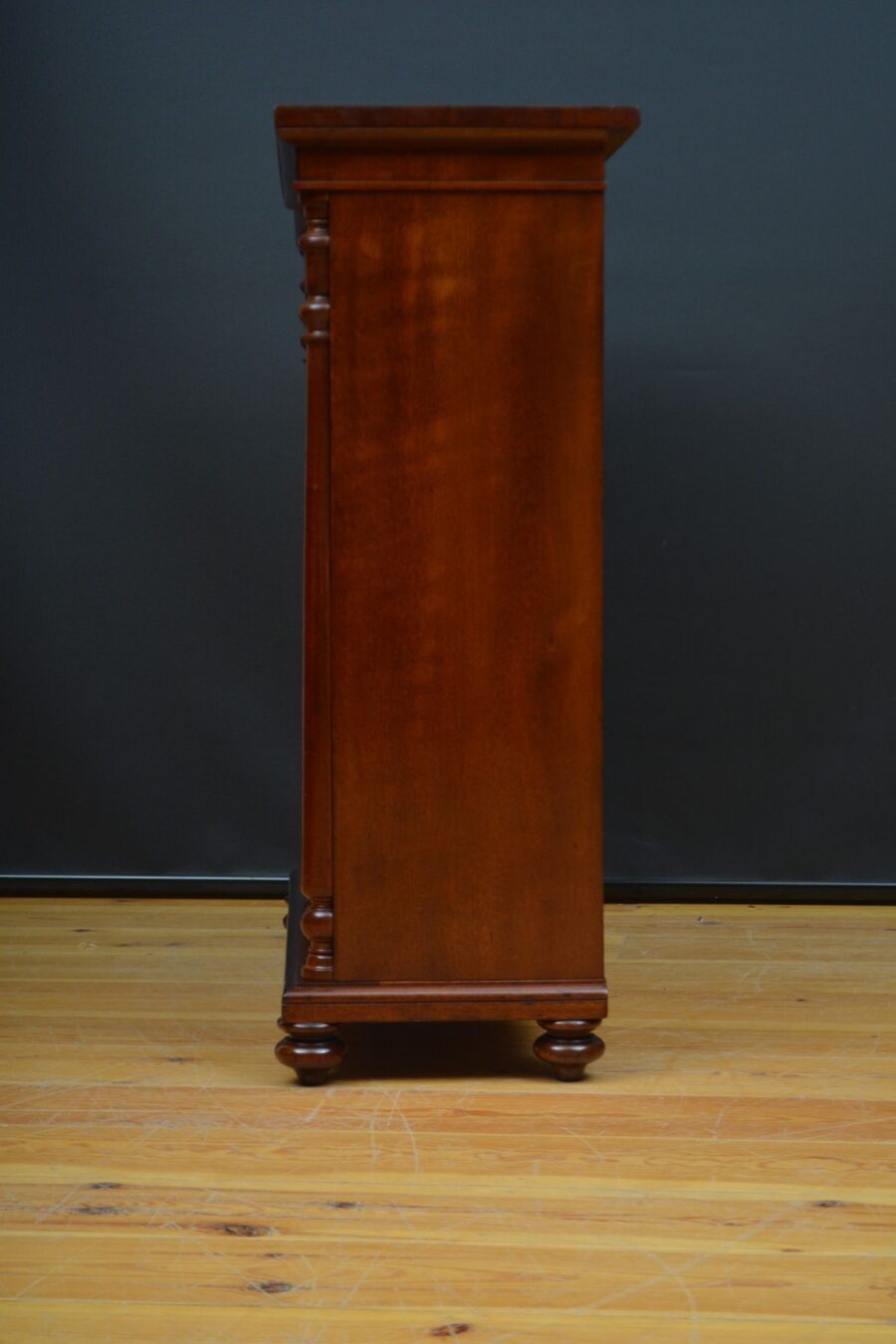 Low Victorian Mahogany Open Bookcase - Image 14
