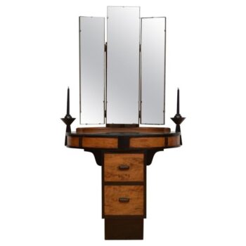 Art Deco Figured Walnut Dressing Chest or Dressing Table