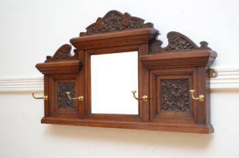 Edwardian Walnut Coat Rack Coat Hooks