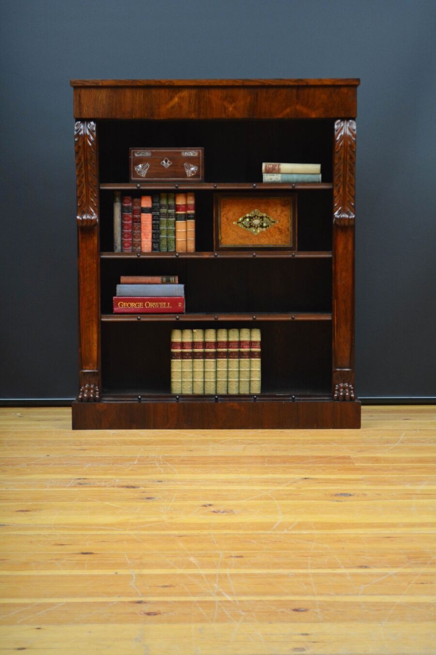 William IV Open Bookcase in Rosewood