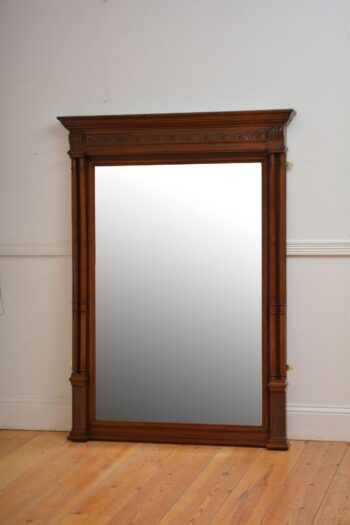 Turn of the Century Walnut Wall Mirror H152cm