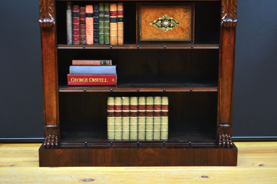 William IV Open Bookcase in Rosewood - Image 11
