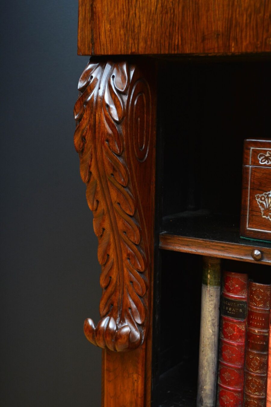 William IV Open Bookcase in Rosewood - Image 12