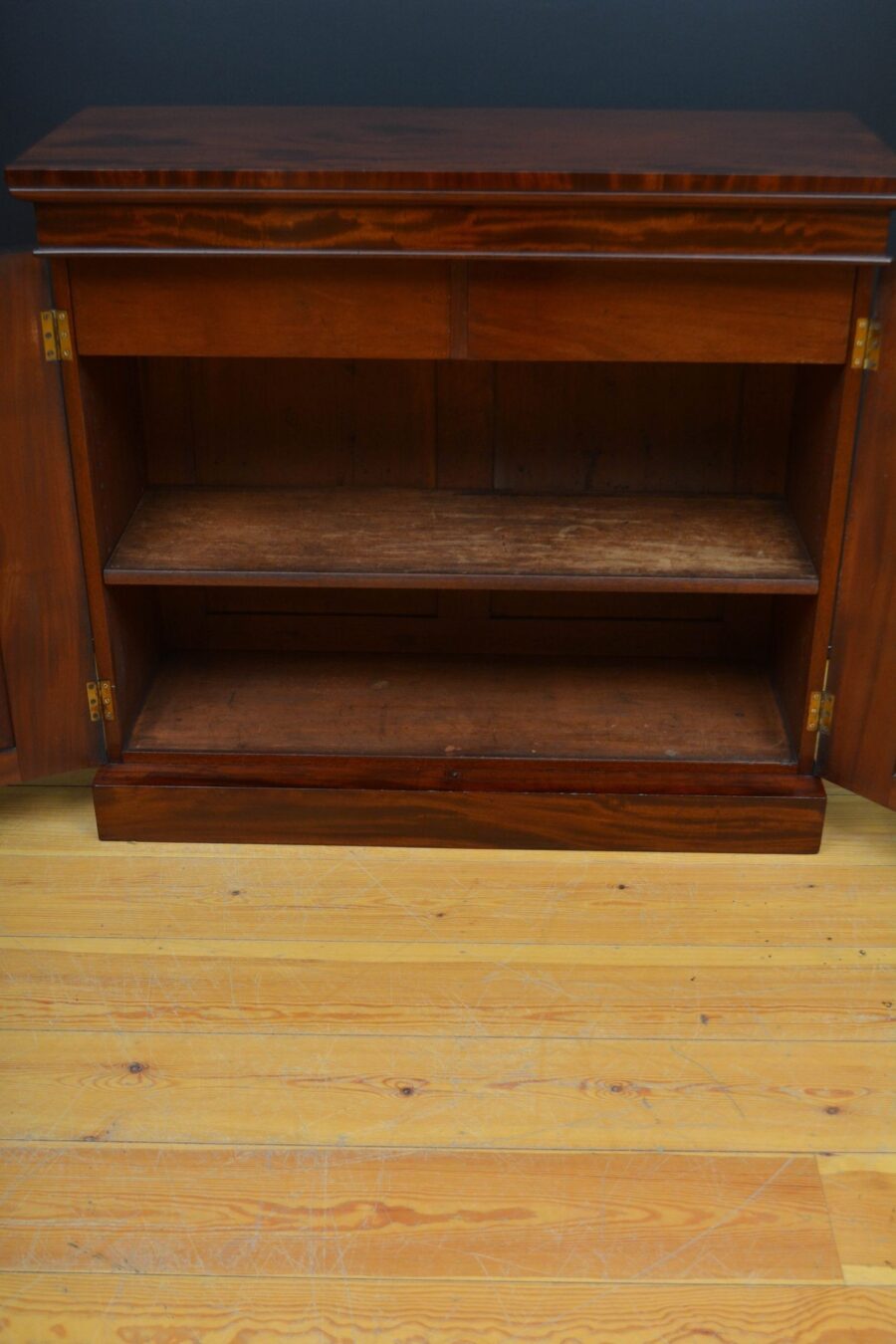 Finest Quality English William IV Two Door Chiffonier in Mahogany - Image 13