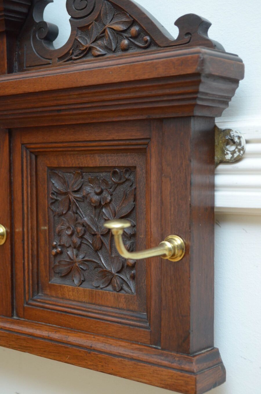 Edwardian Walnut Coat Rack Coat Hooks - Image 14
