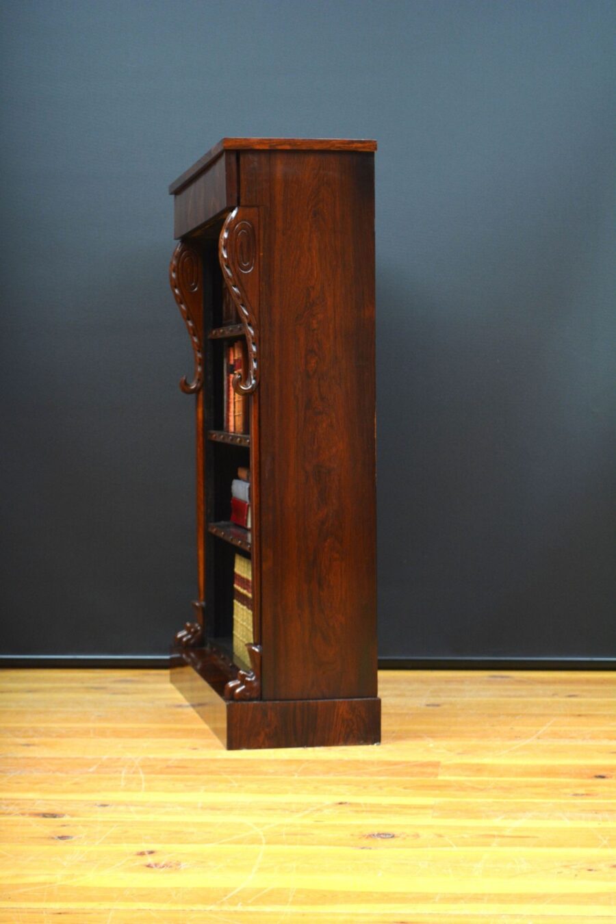 William IV Open Bookcase in Rosewood - Image 15