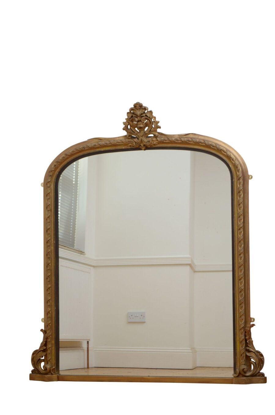 A Large 19th Century Gilded Wall Mirror H155cm - Image 2