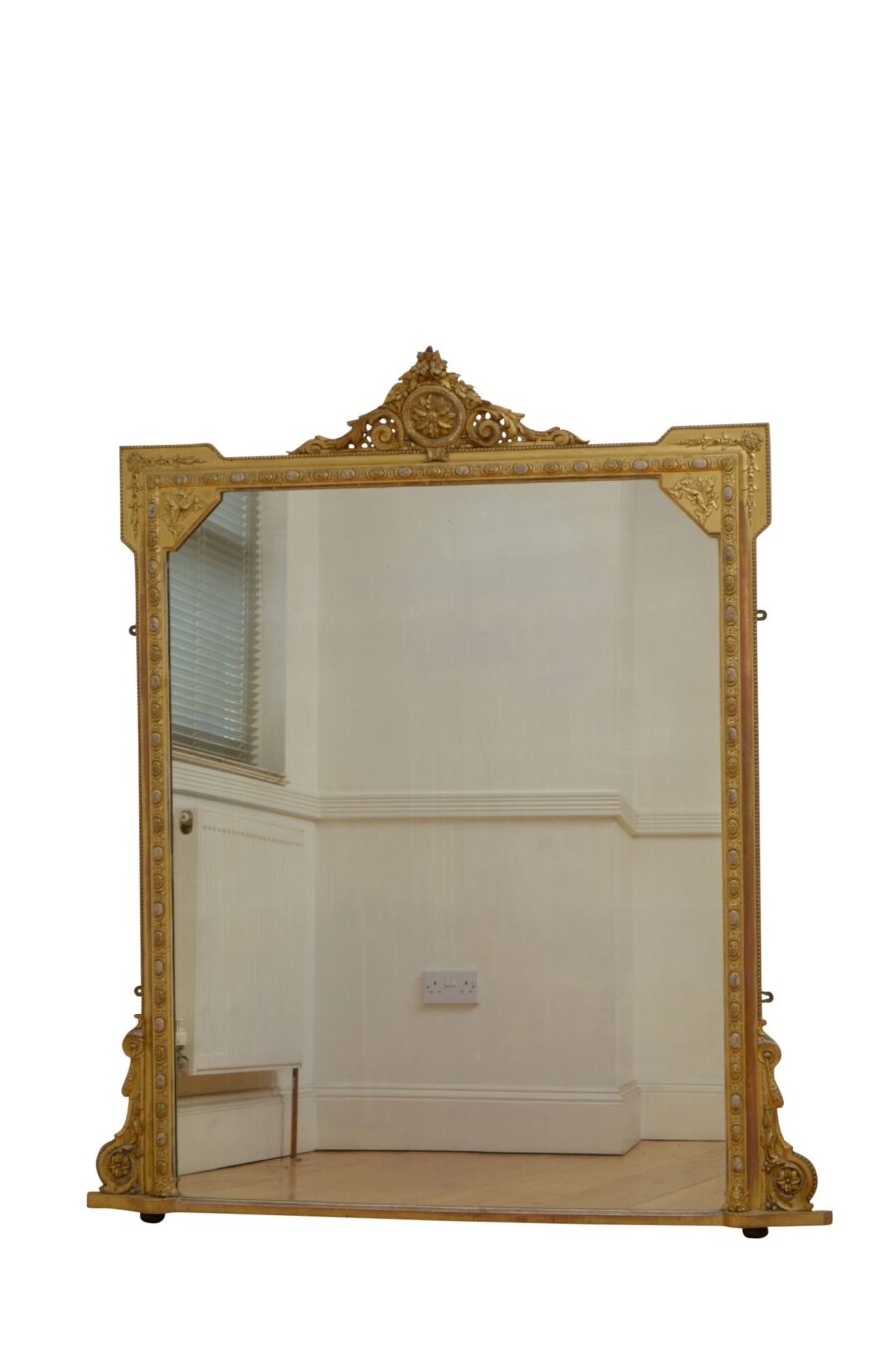 Victorian English Gilded Wall Mirror H151cm - Image 2