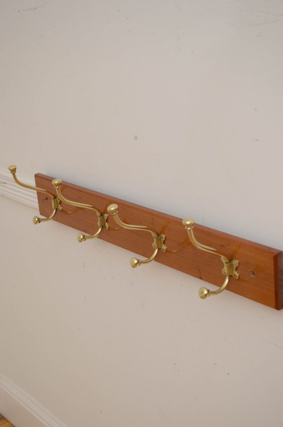 Victorian Coat Rack Walnut Coat Hooks - Image 3