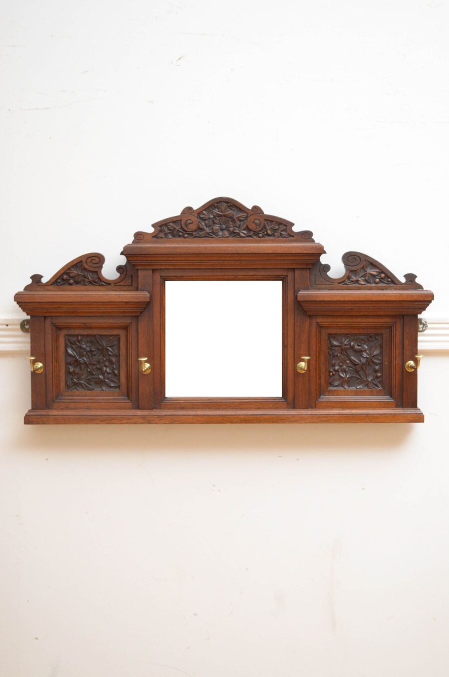 Edwardian Walnut Coat Rack Coat Hooks - Image 4