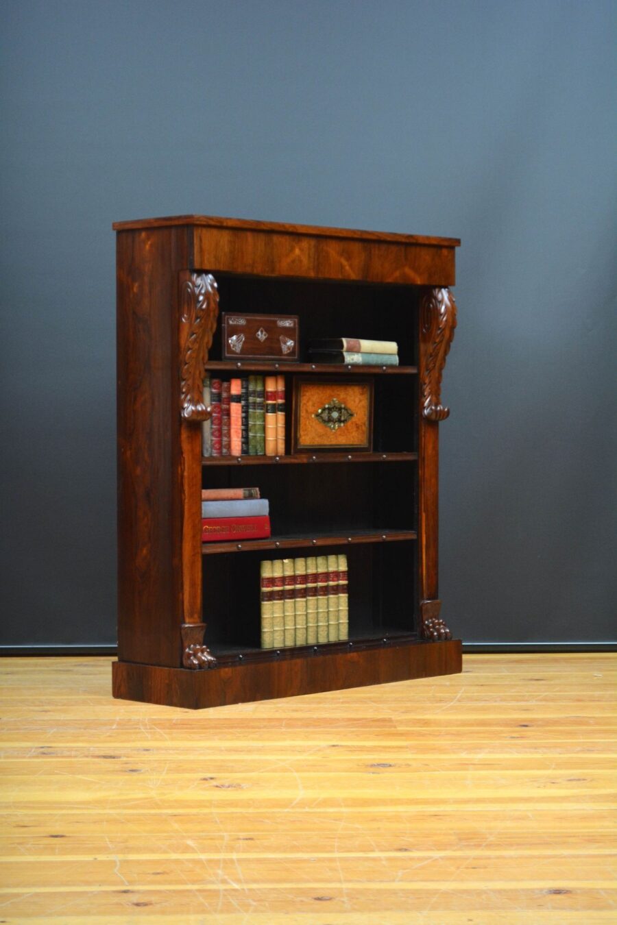 William IV Open Bookcase in Rosewood - Image 4
