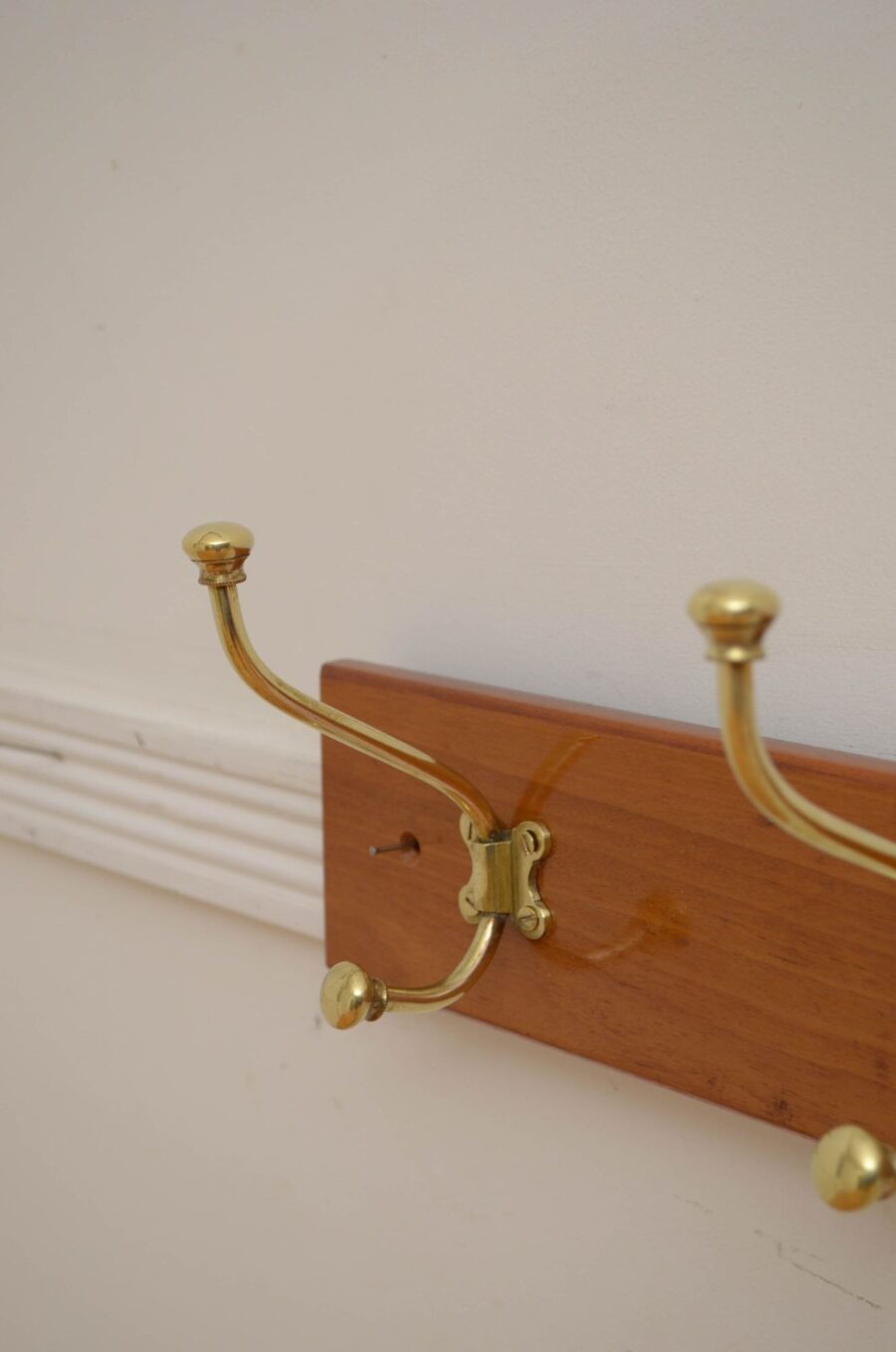 Victorian Coat Rack Walnut Coat Hooks - Image 4