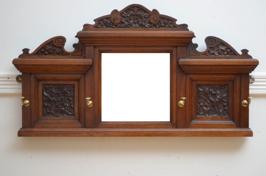 Edwardian Walnut Coat Rack Coat Hooks - Image 5