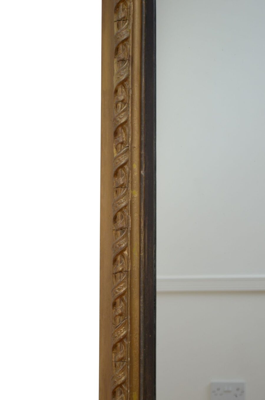 A Large 19th Century Gilded Wall Mirror H155cm - Image 5