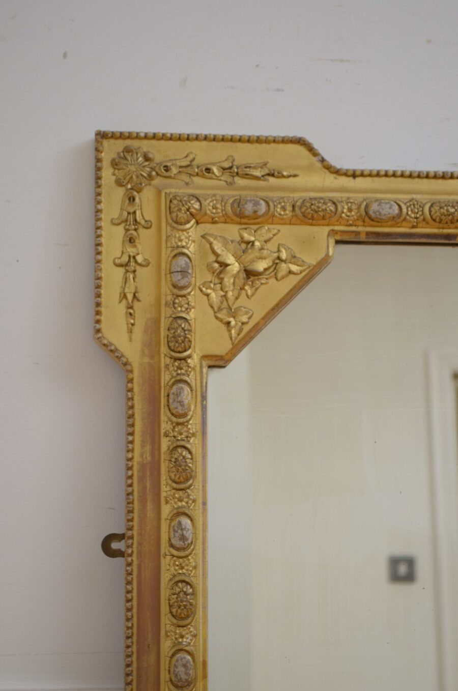 Victorian English Gilded Wall Mirror H151cm - Image 5