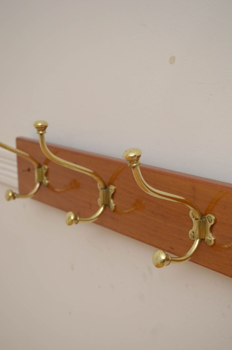 Victorian Coat Rack Walnut Coat Hooks - Image 5