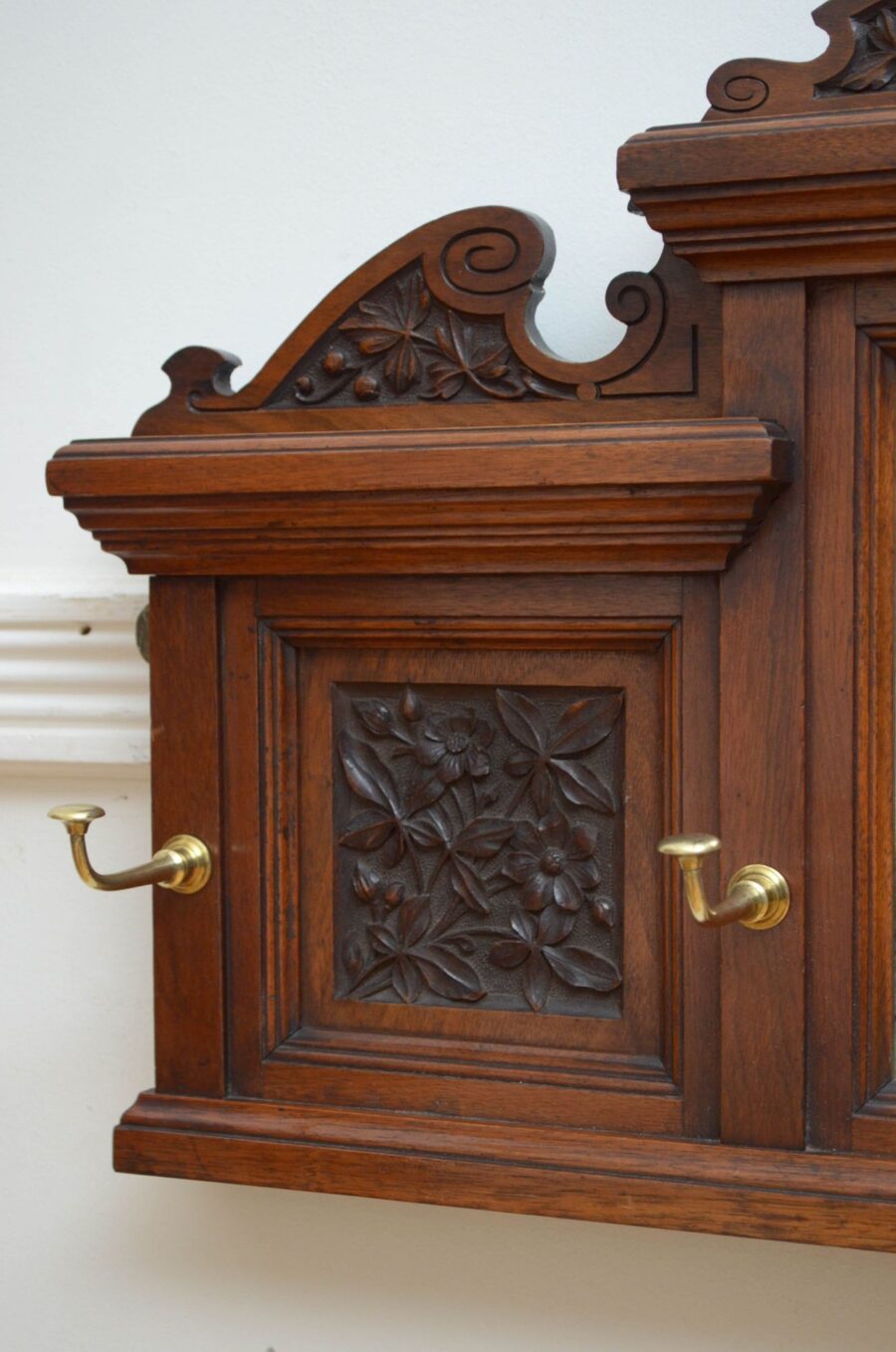Edwardian Walnut Coat Rack Coat Hooks - Image 6