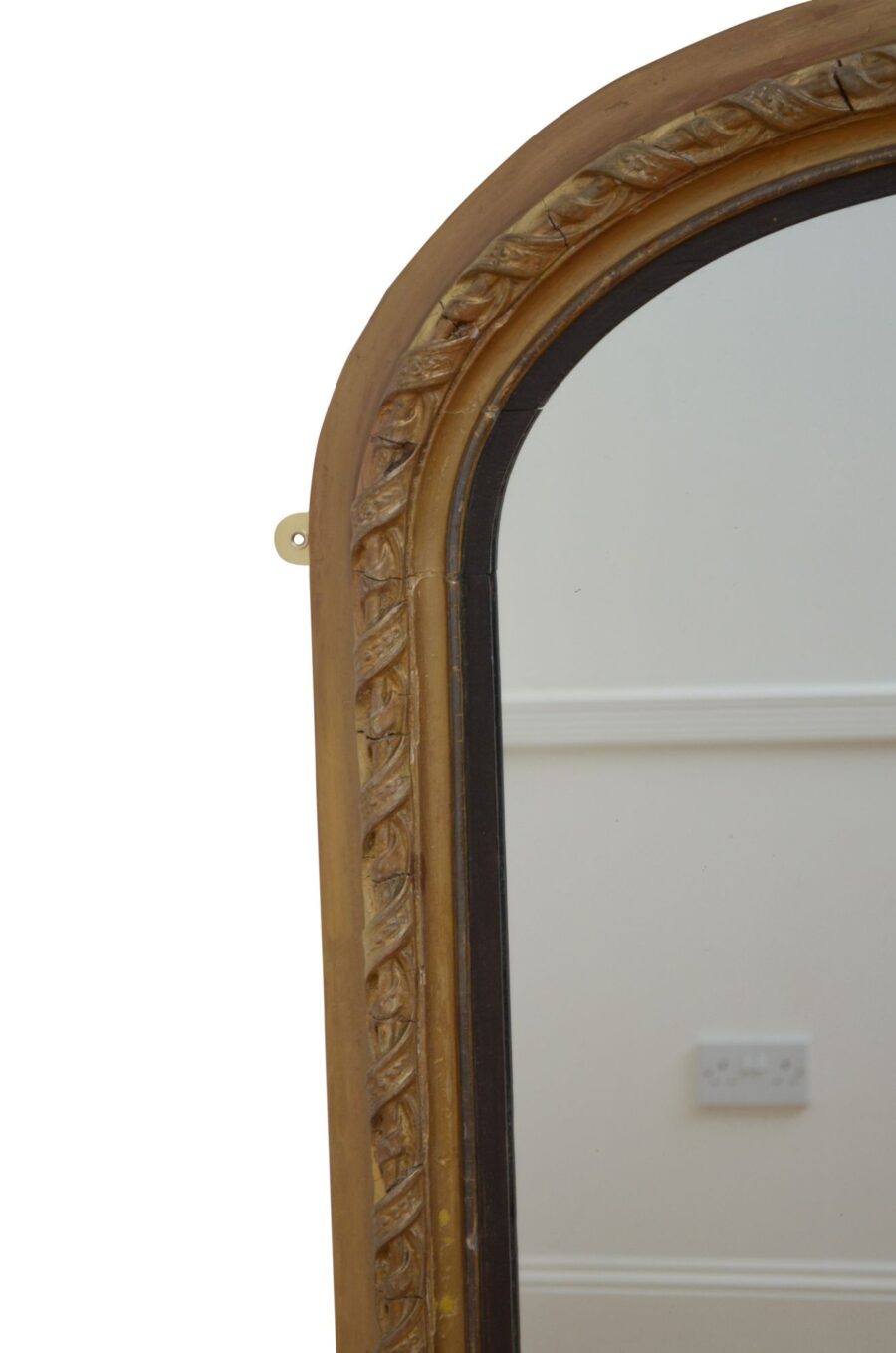 A Large 19th Century Gilded Wall Mirror H155cm - Image 6