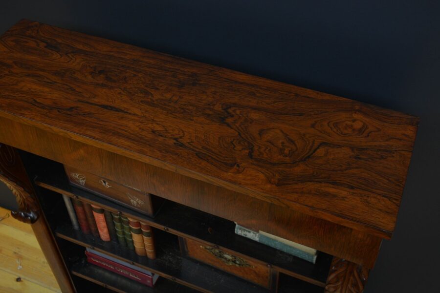 William IV Open Bookcase in Rosewood - Image 6