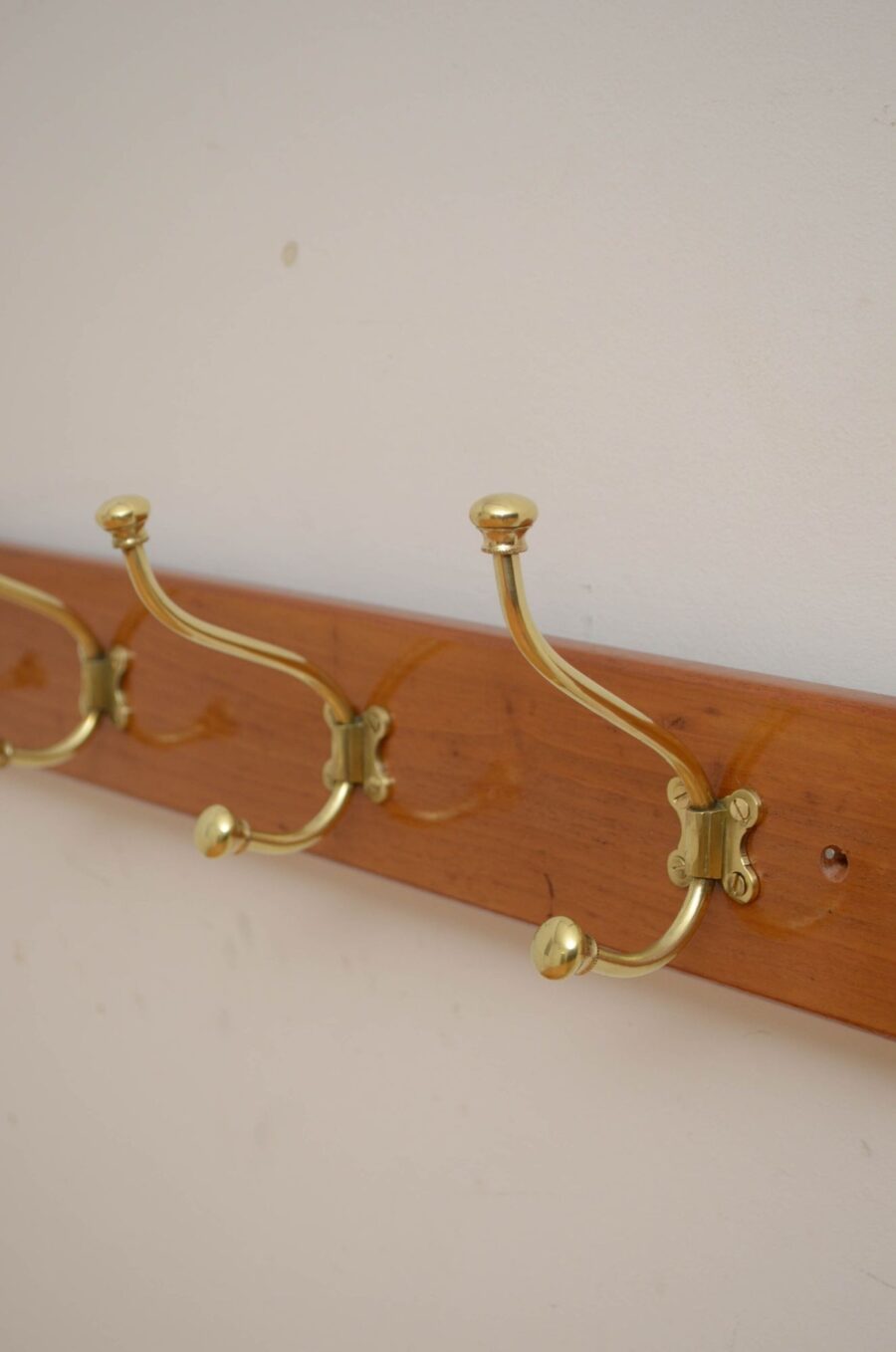Victorian Coat Rack Walnut Coat Hooks - Image 6