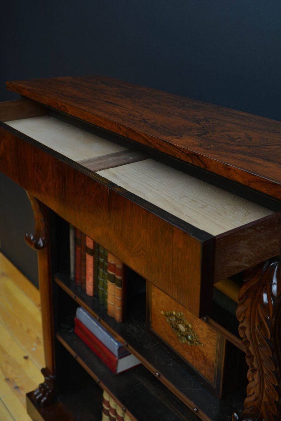 William IV Open Bookcase in Rosewood - Image 7
