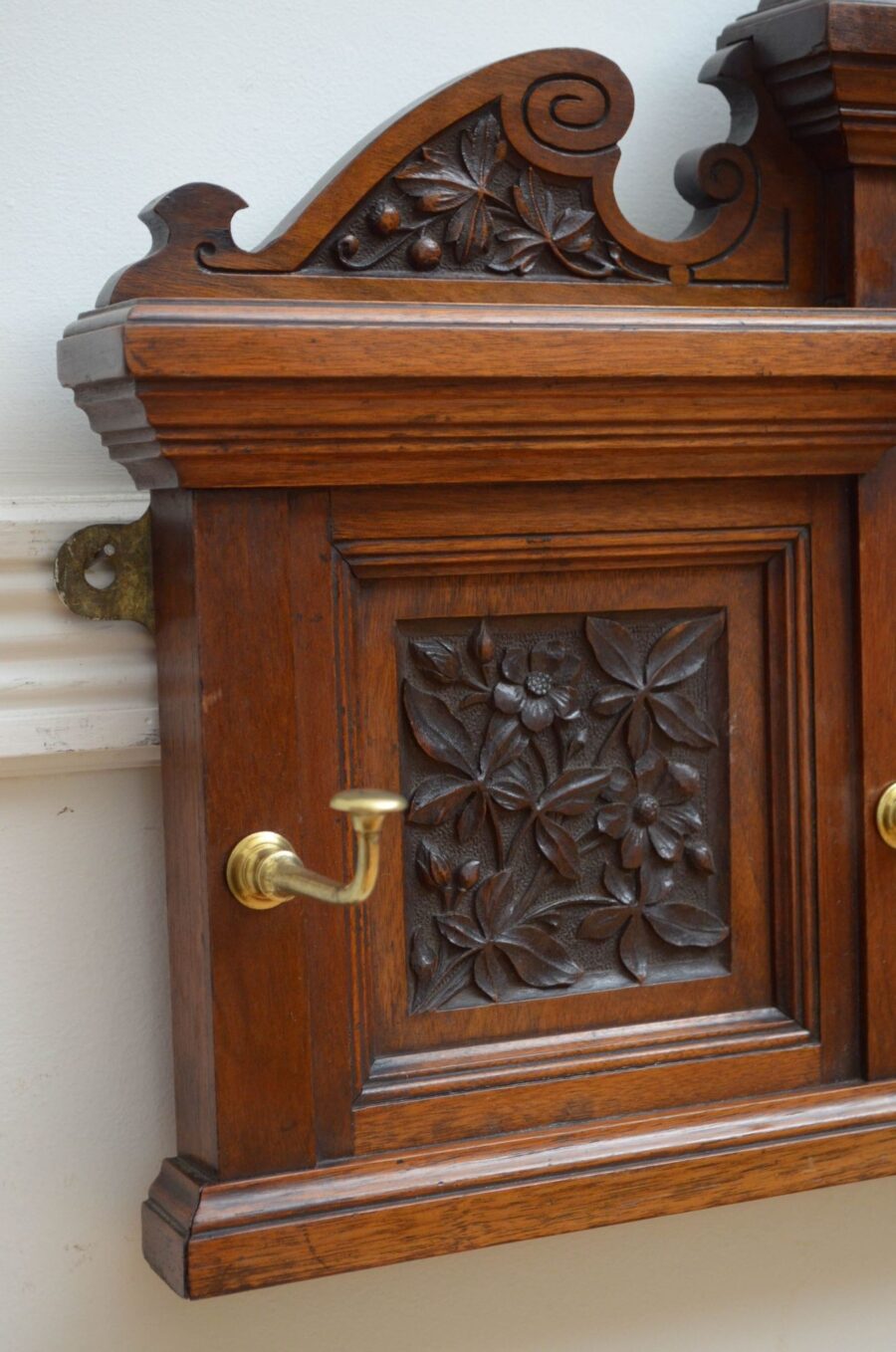 Edwardian Walnut Coat Rack Coat Hooks - Image 8