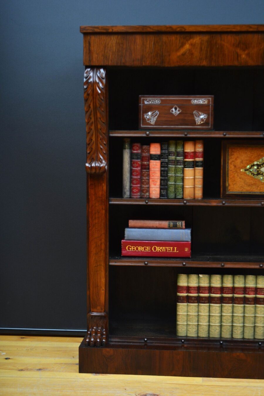 William IV Open Bookcase in Rosewood - Image 8