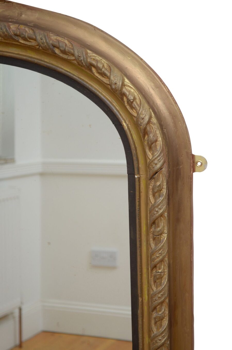 A Large 19th Century Gilded Wall Mirror H155cm - Image 9