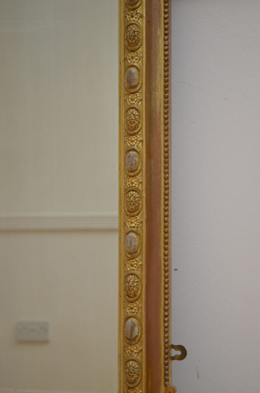 Victorian English Gilded Wall Mirror H151cm - Image 9