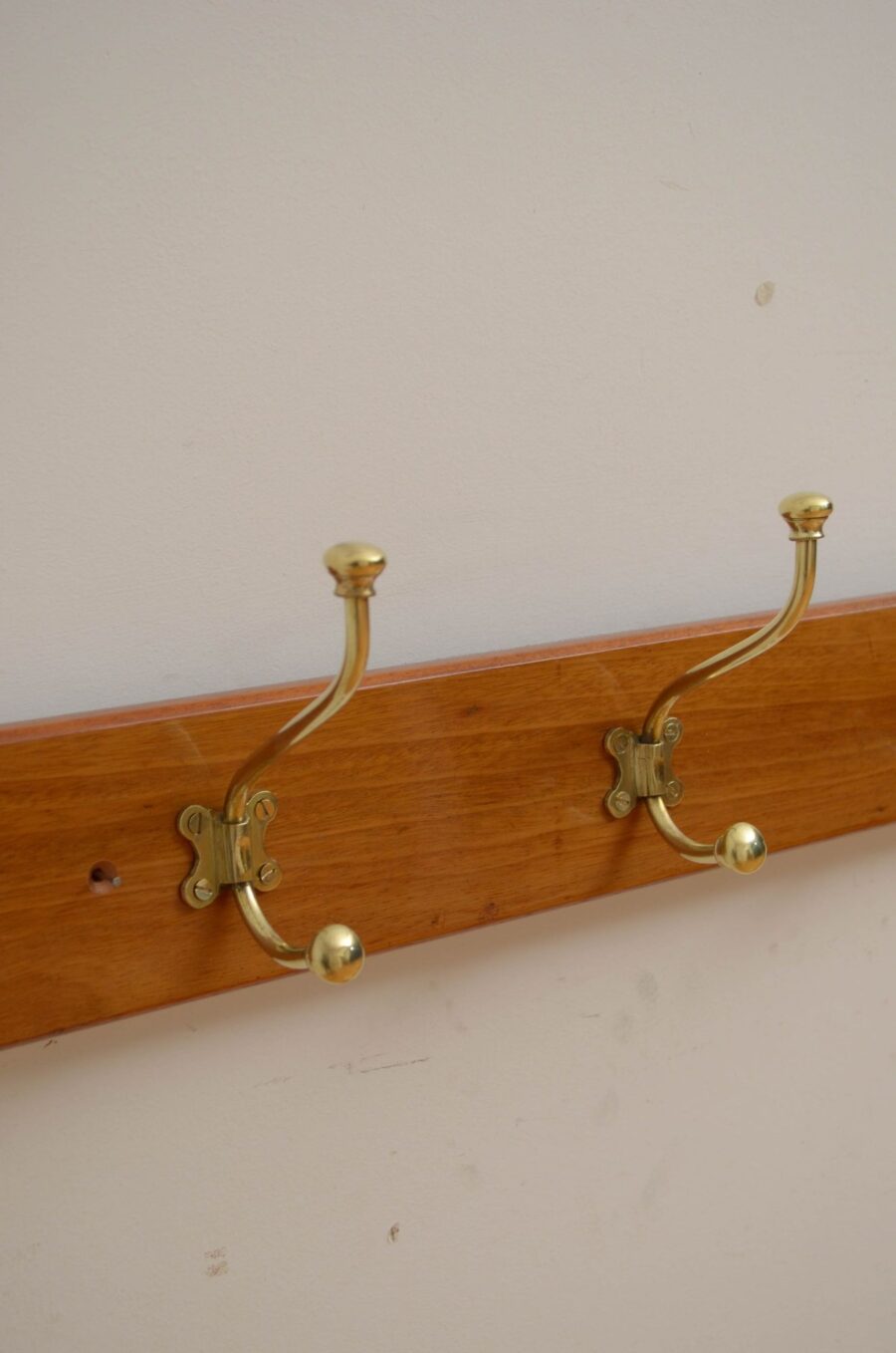 Victorian Coat Rack Walnut Coat Hooks - Image 9