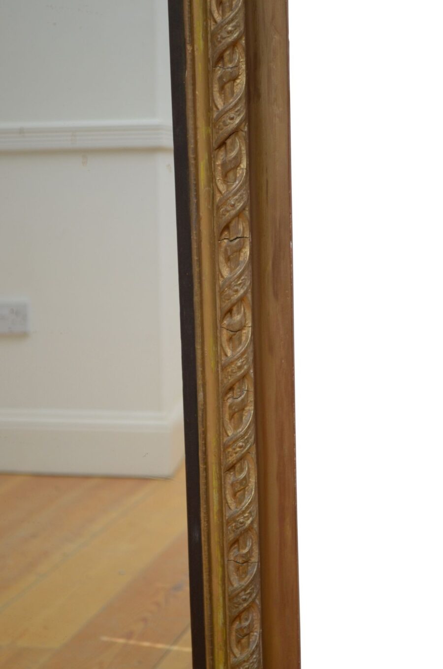 A Large 19th Century Gilded Wall Mirror H155cm - Image 10