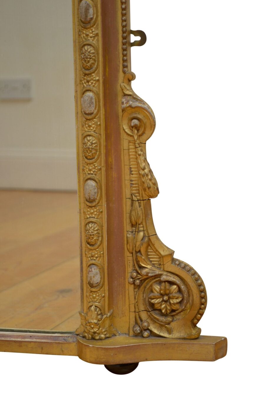 Victorian English Gilded Wall Mirror H151cm - Image 10