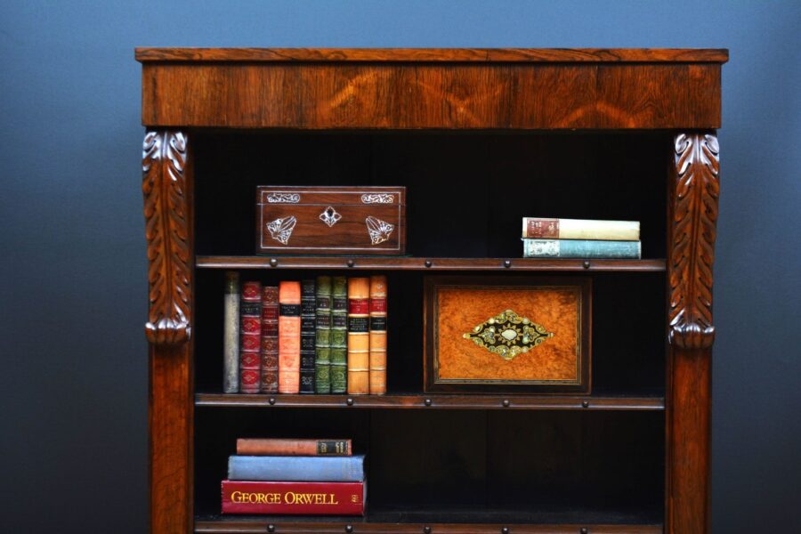William IV Open Bookcase in Rosewood - Image 10
