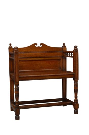 Victorian Solid Oak Hall Bench