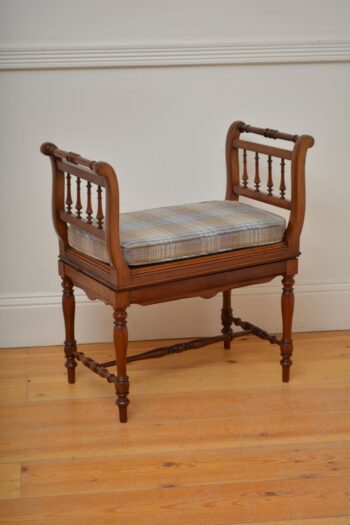 Victorian Walnut Music Stool / Piano Stool / Dressing Stool