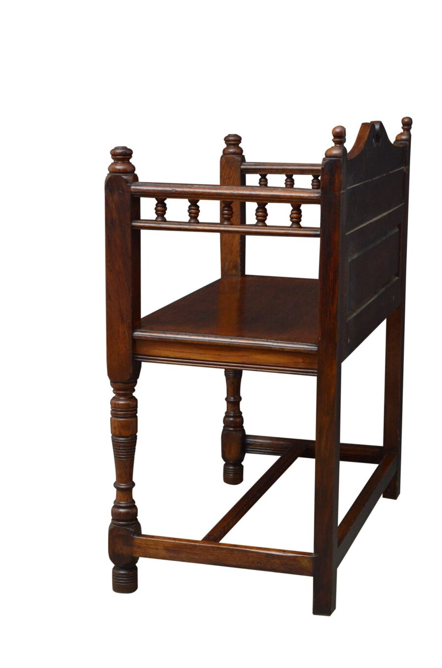 Victorian Solid Oak Hall Bench - Image 11