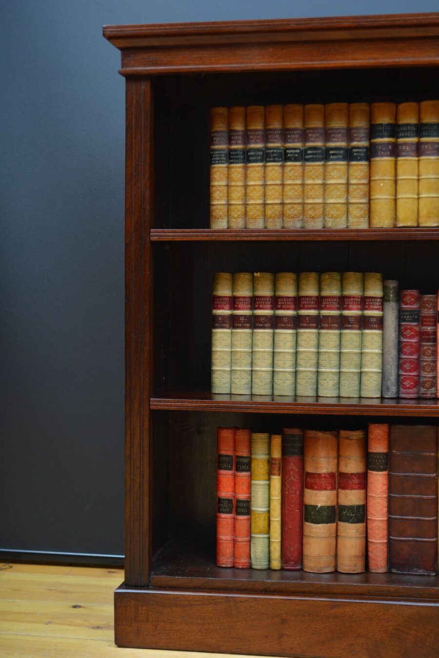 Victorian Walnut Open Bookcase of Narrow Proportions - Image 11