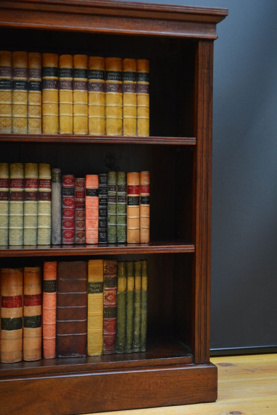 Victorian Walnut Open Bookcase of Narrow Proportions - Image 12