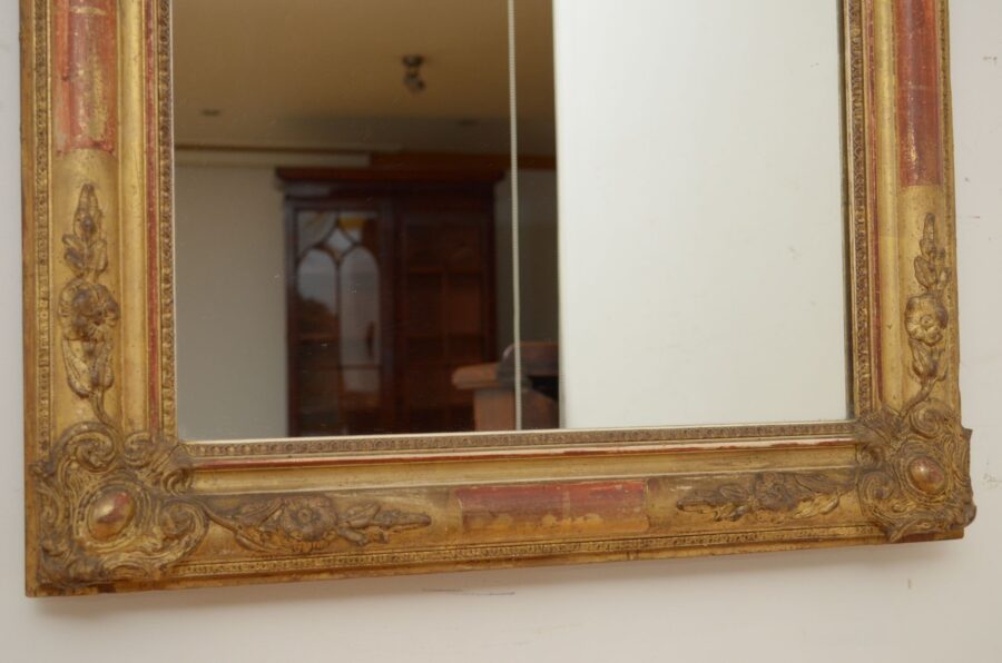 19th Century French Gilded Pier Mirror H111cm - Image 13