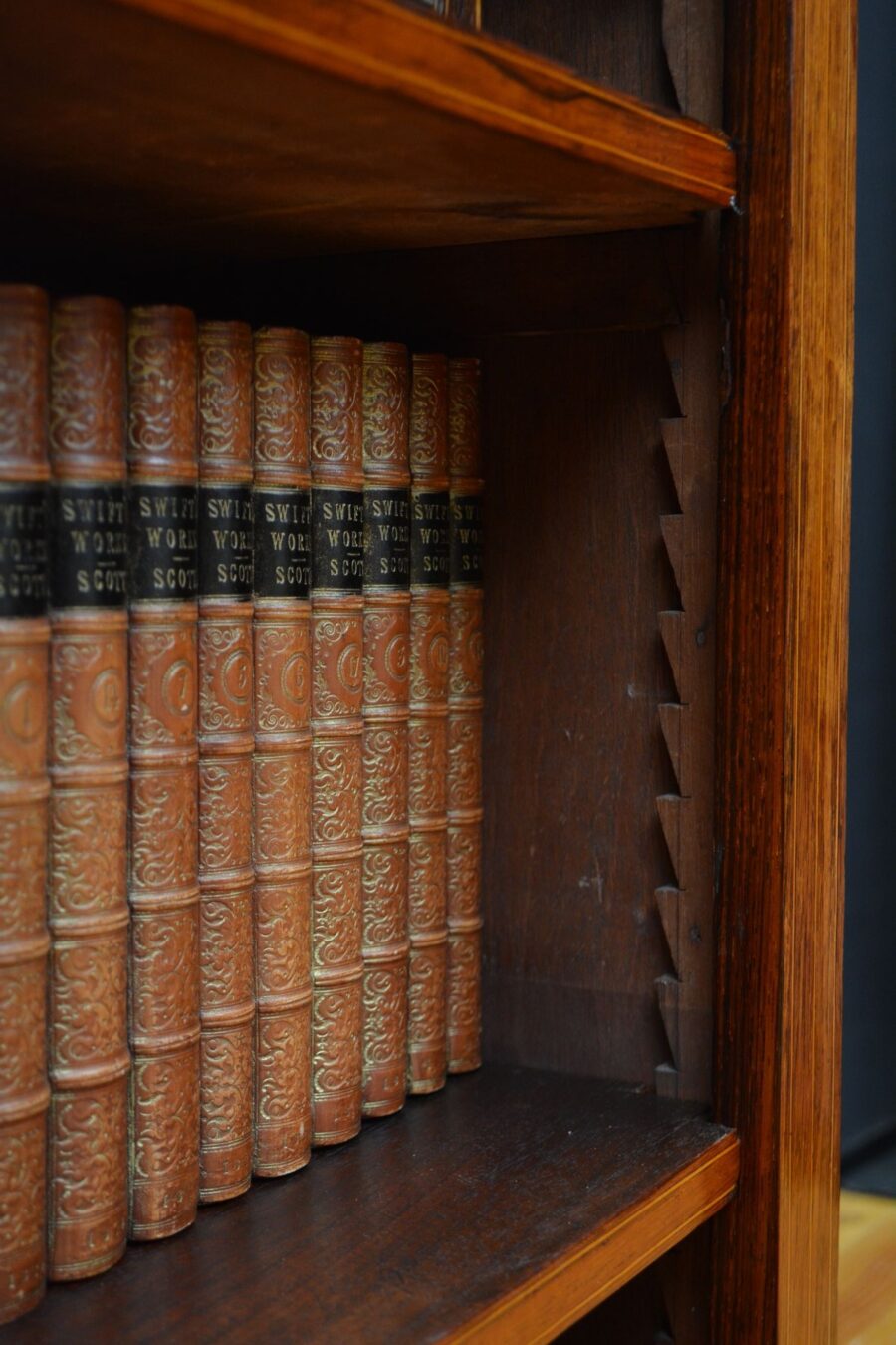Edwardian Inlaid Open Bookcase in Rosewood - Image 14