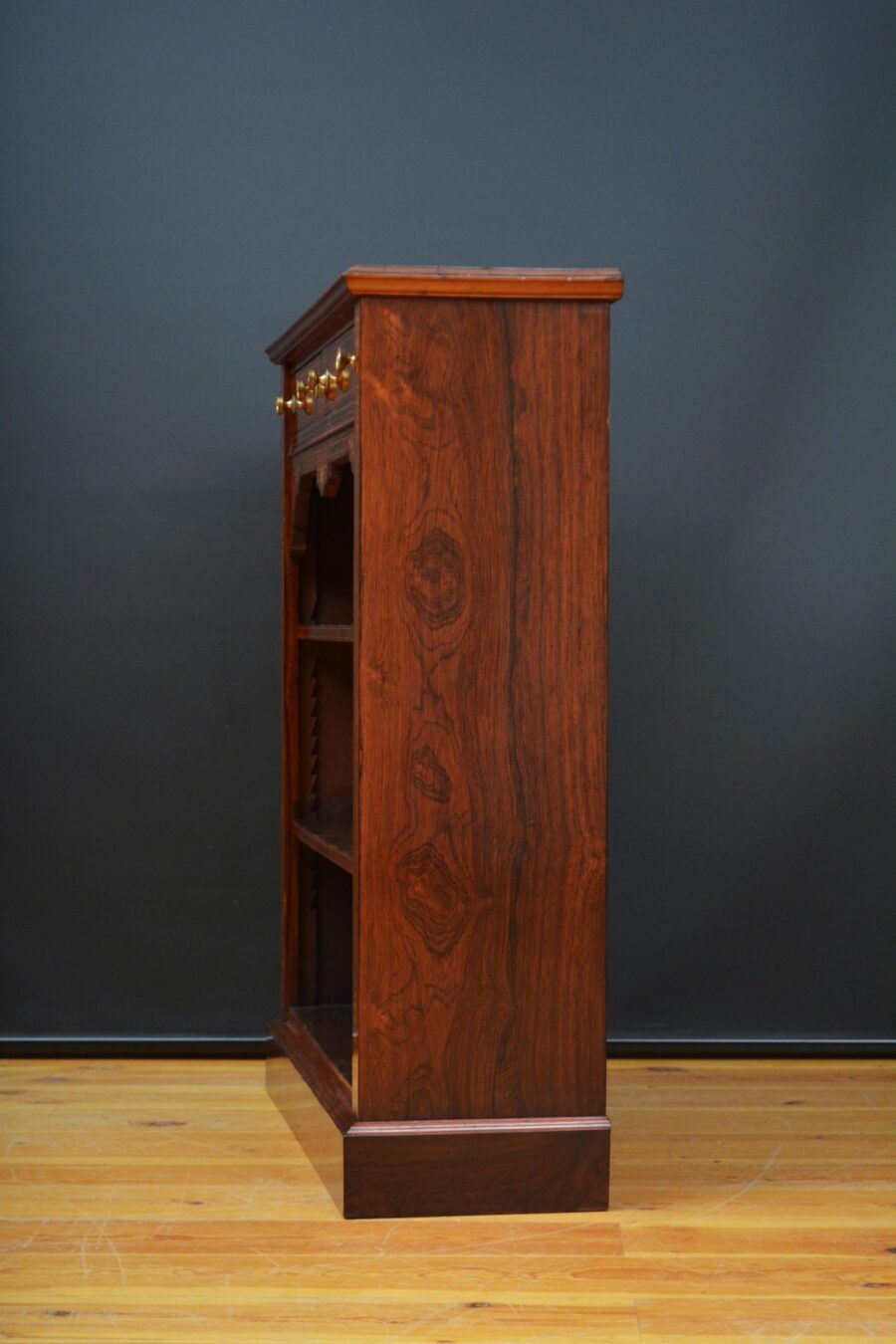 Edwardian Inlaid Open Bookcase in Rosewood - Image 17