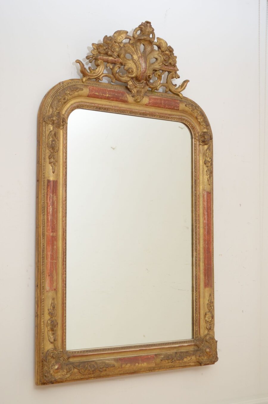 19th Century French Gilded Pier Mirror H111cm - Image 2