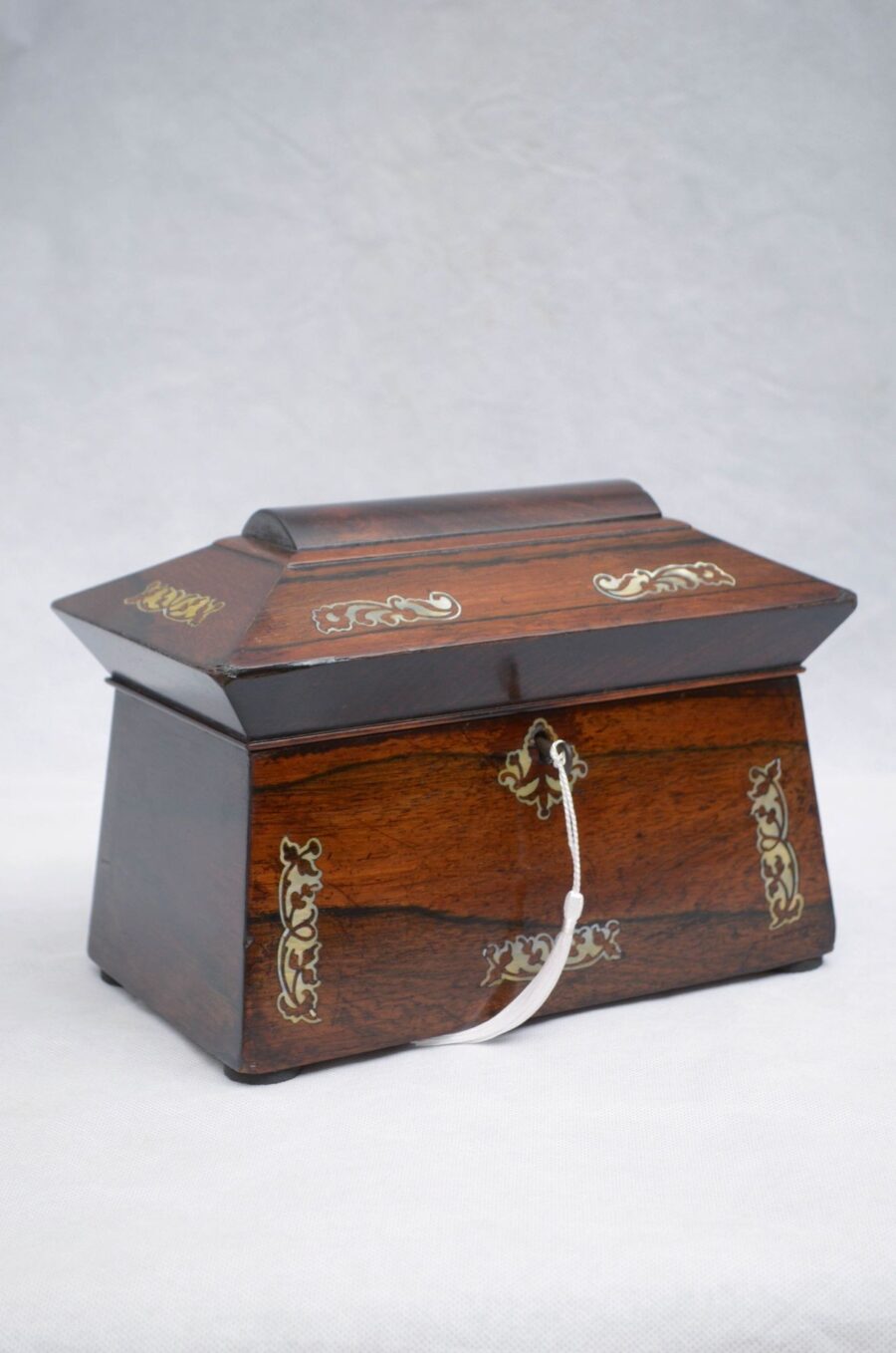English Regency Rosewood Sarcophagus Jewellery Box - Image 2