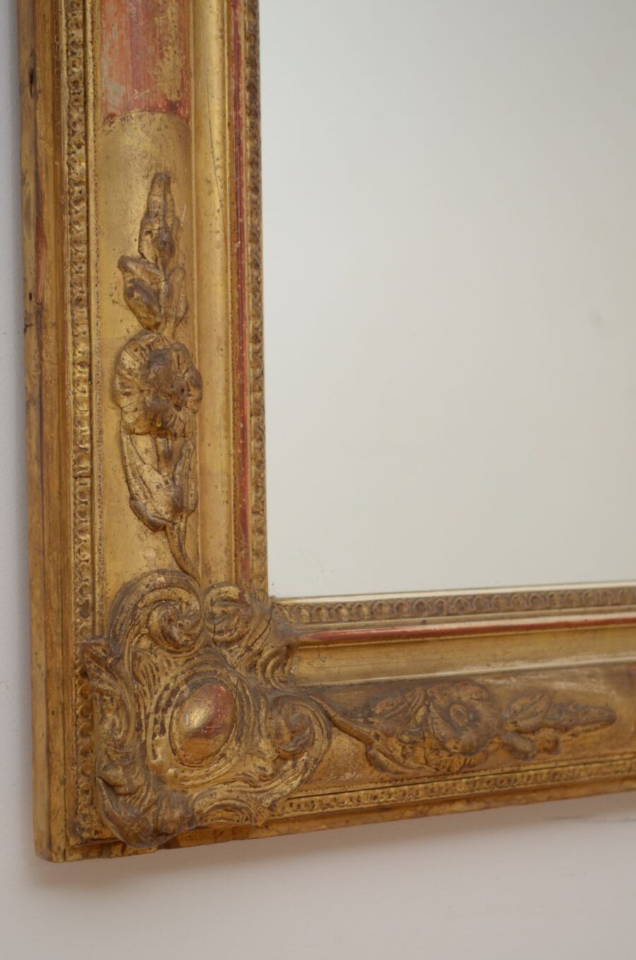 19th Century French Gilded Pier Mirror H111cm - Image 3