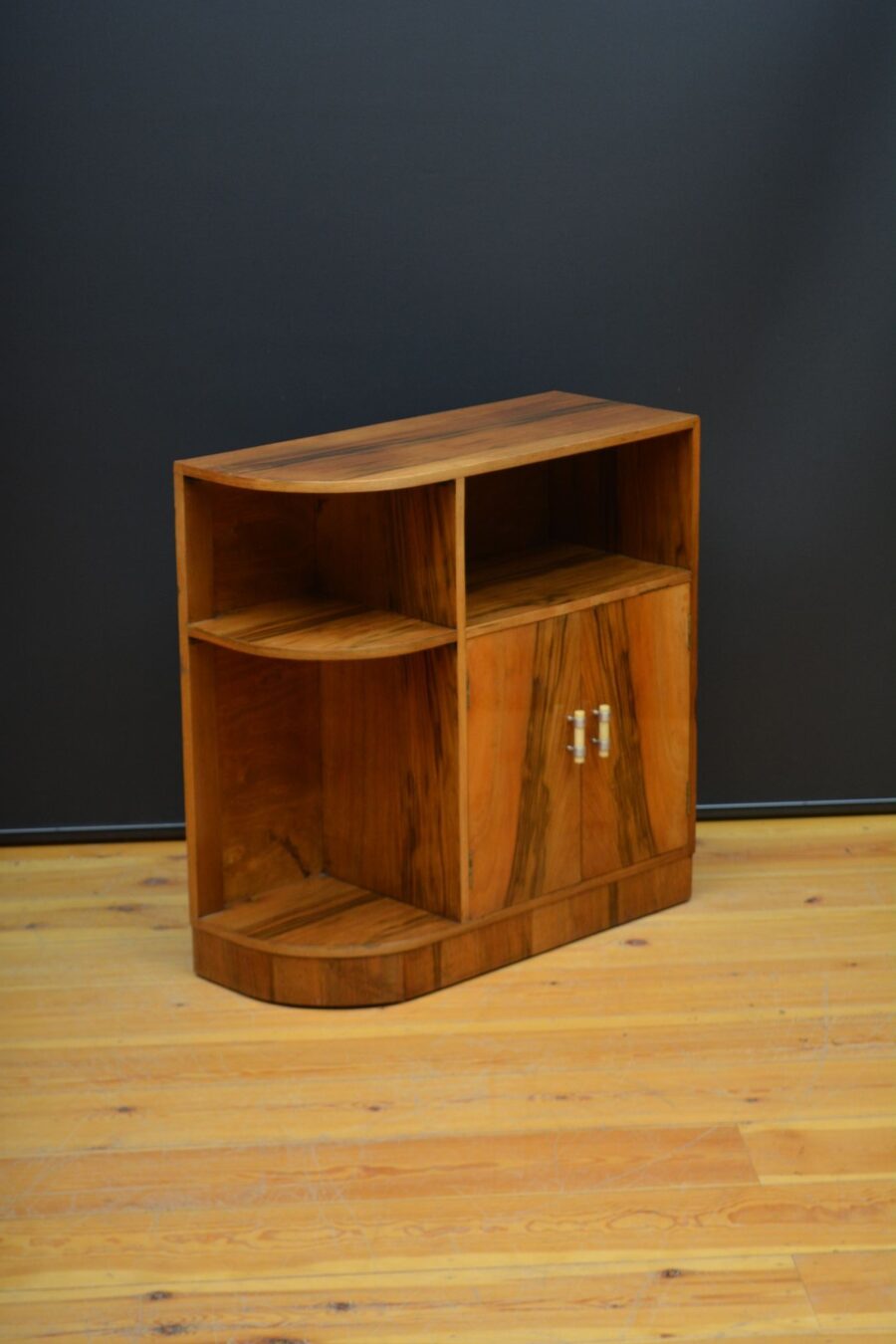 Low Art Deco Figured Walnut Cabinet / TV Stand - Image 3