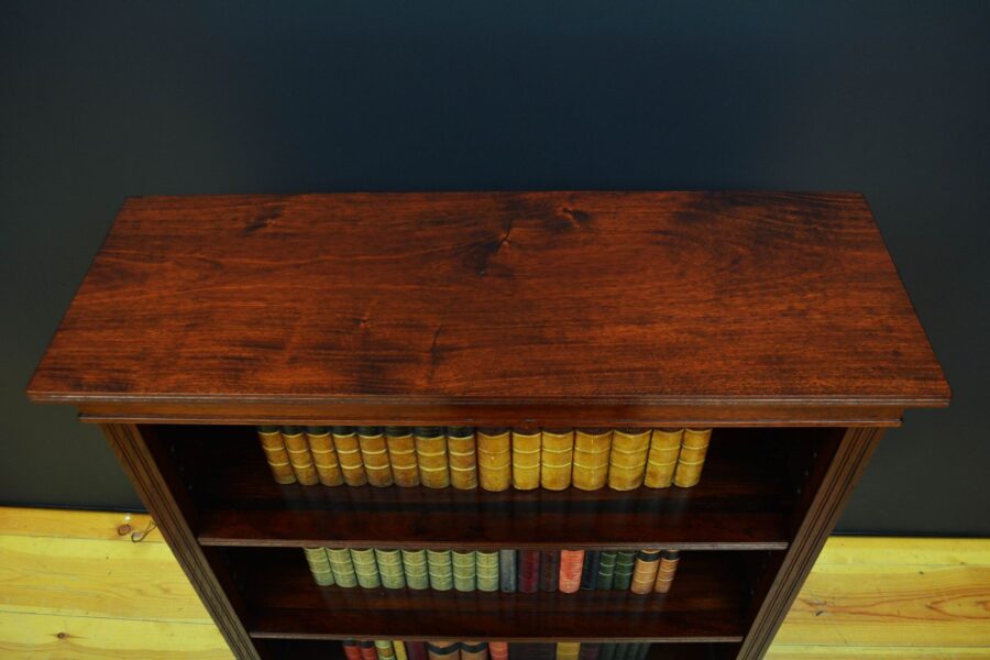 Victorian Walnut Open Bookcase of Narrow Proportions - Image 5