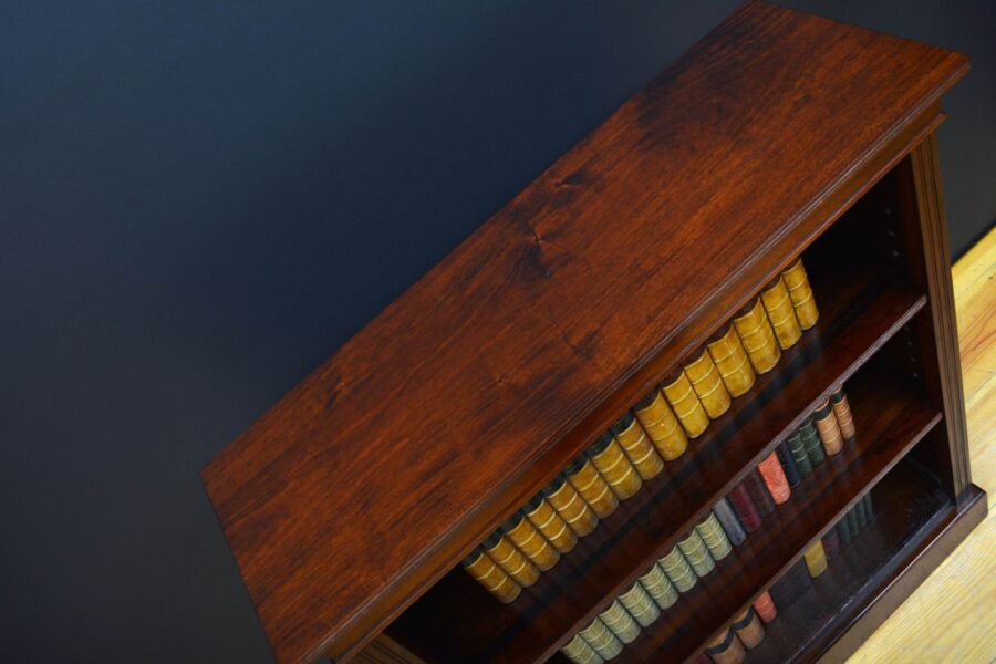 Victorian Walnut Open Bookcase of Narrow Proportions - Image 6