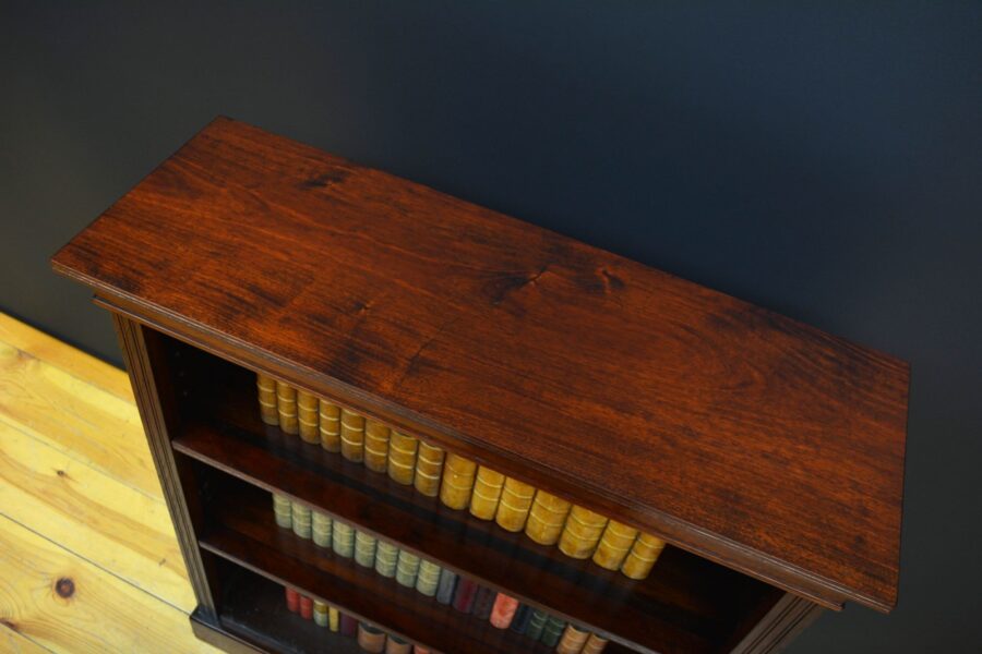 Victorian Walnut Open Bookcase of Narrow Proportions - Image 7
