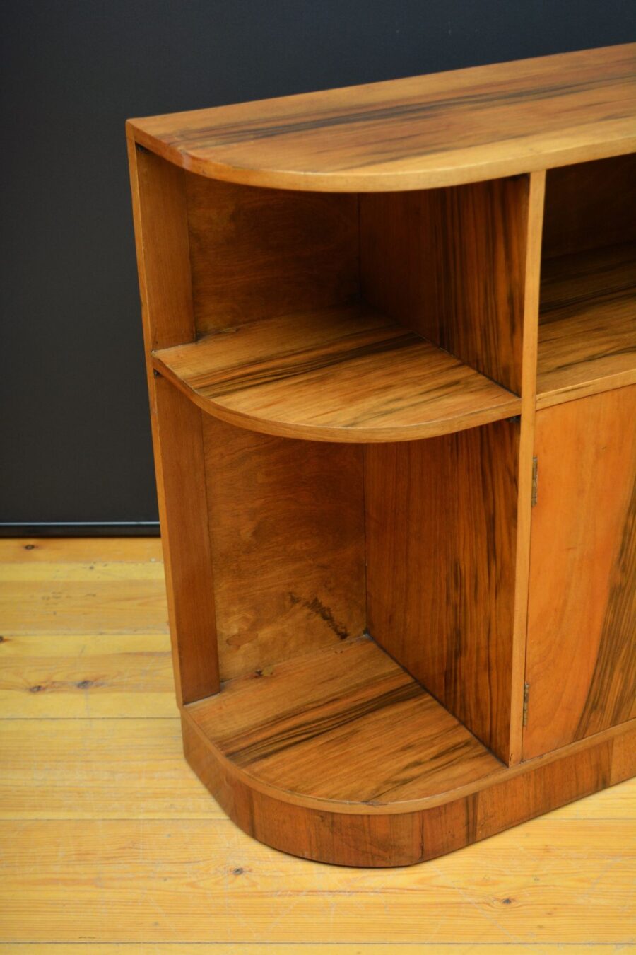 Low Art Deco Figured Walnut Cabinet / TV Stand - Image 7