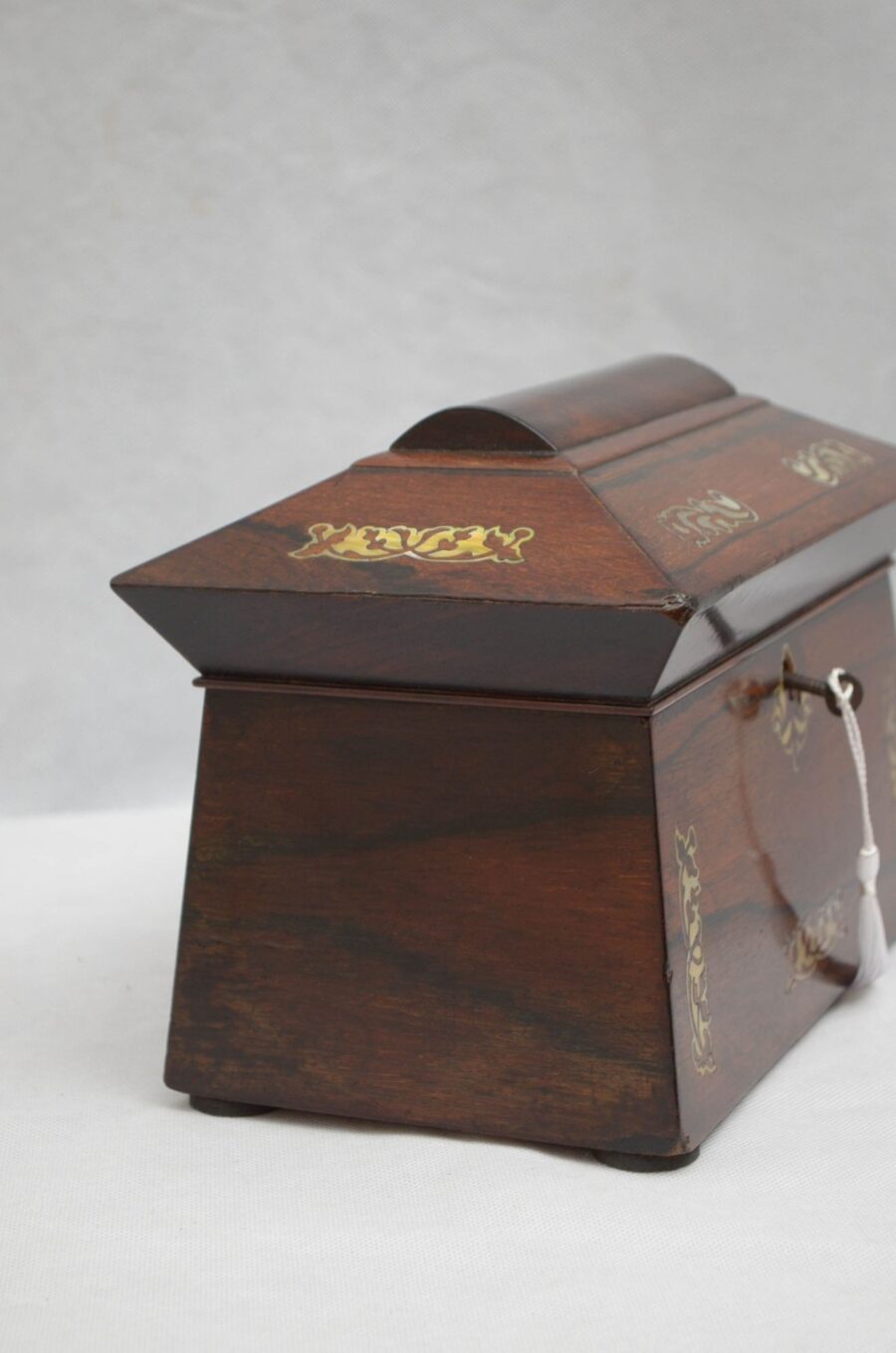 English Regency Rosewood Sarcophagus Jewellery Box - Image 8